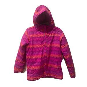 COLUMBIA  Girls Puffer  JACKET  SIZE 14/16 Large pink plaid